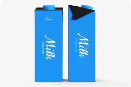 PSD Milk Box Mockup Template