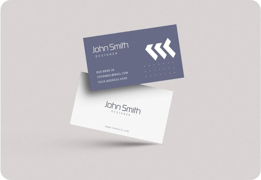 PSD Minimal Business Card Mockup 27465494