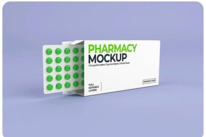 PSD Pillbox Mockup with Loafs of Tablets 11531528