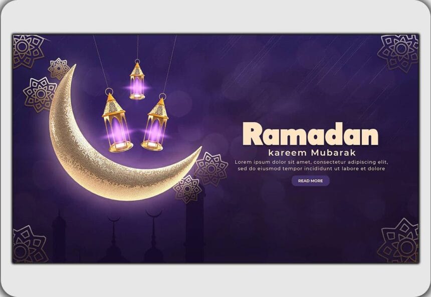 PSD ramadan kareem traditional islamic festival religious web banner