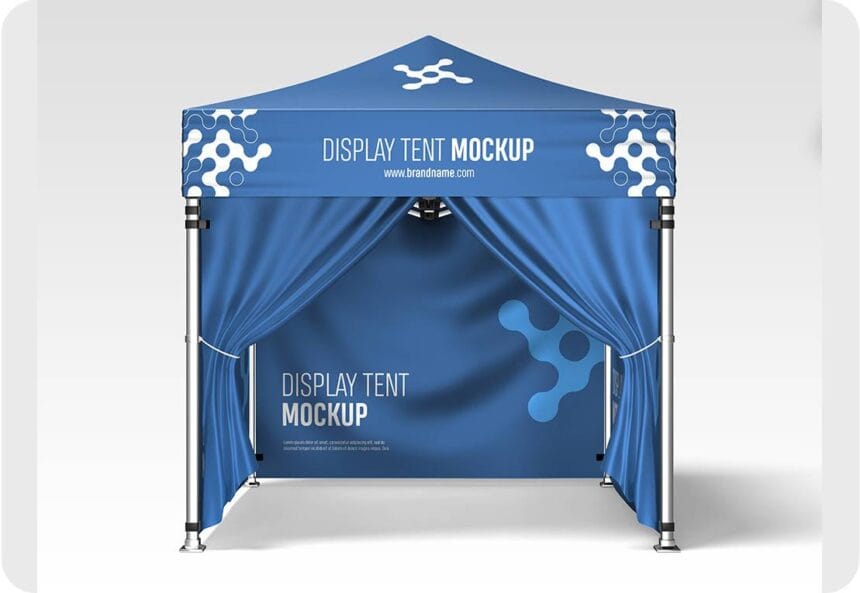 Promotion Display Tent Mockup PSD 29019857