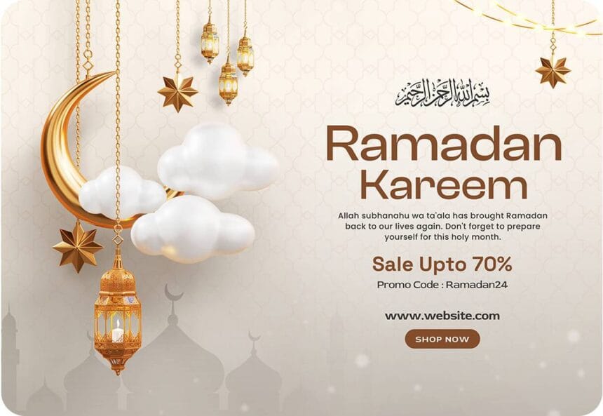 Ramadan Kareem Social Media Sale Banner PSD 96313562