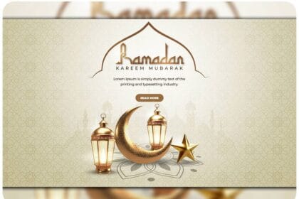 Ramadan Kareem Web Banner and Background PSD Template 134302167