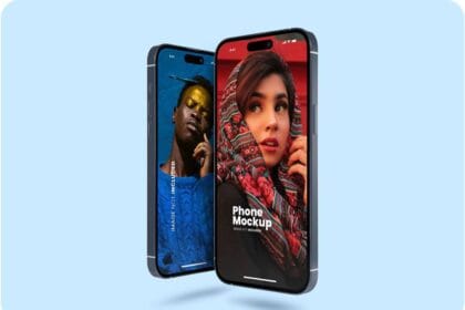 Realistic Smartphone Mockup PSD Template