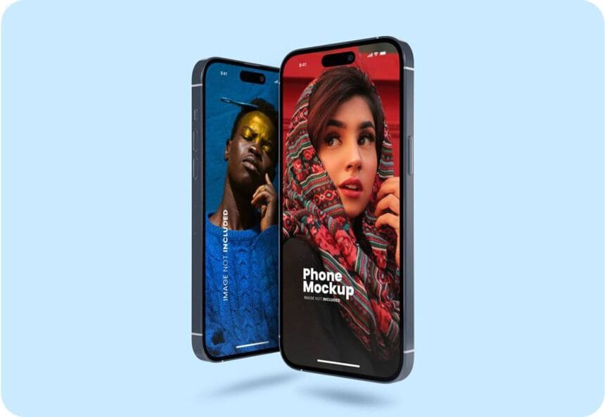 Realistic Smartphone Mockup PSD Template