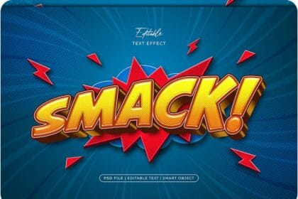 Smack Editable Text Effect PSD 21642407