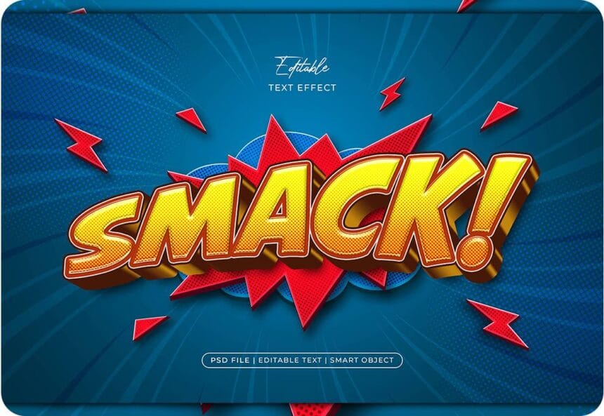 Smack Editable Text Effect PSD 21642407