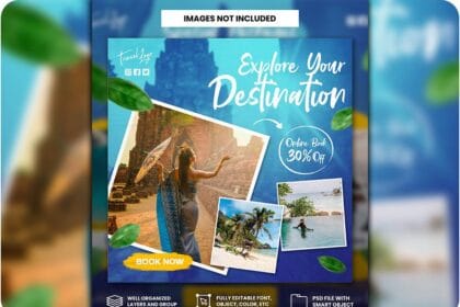 Traveling Social Media Instagram Banner Posts Template 36185806