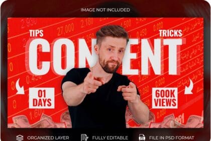 YouTube Video Thumbnail and Web Banner PSD Template 59067448