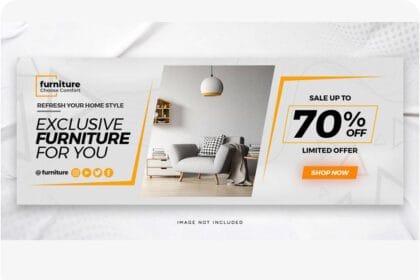 PSD Furniture Sale Facebook Timeline Cover Banner 18476292