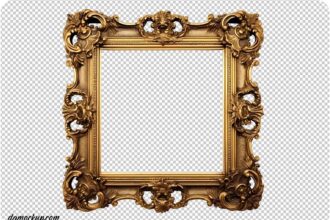 Free PSD Ornament Golden Luxury Photo Frame Mockup 49567808