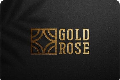 PSD Luxury Logo Mockup on Black Paper 8739377