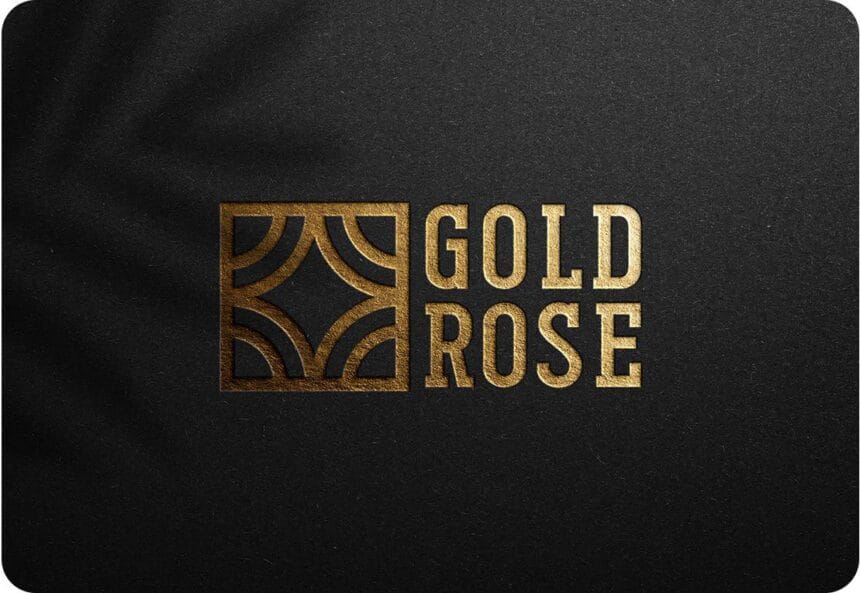 PSD Luxury Logo Mockup on Black Paper 8739377