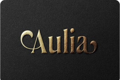 dgpik.com Luxury Golden Logo Mockup on Black Paper 8739416