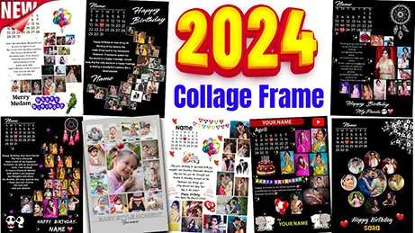New 2024 Collage Frame Anniversary and Birthday Customized Photo Frame PSD For Photoshop copy