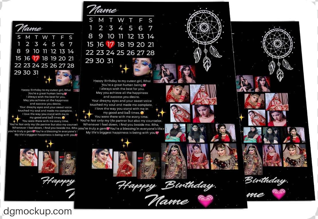 Trending Collage Photo Frame Designs Free PSD for Wedding Anniversaries and Birthdays