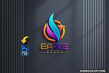 3D Logo Mockup PSD Template Preview