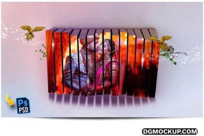 3D Photo Box Mockups PSD Template 02 Preview