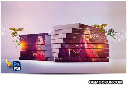 3D Photo Box Mockups PSD Template 03 Preview