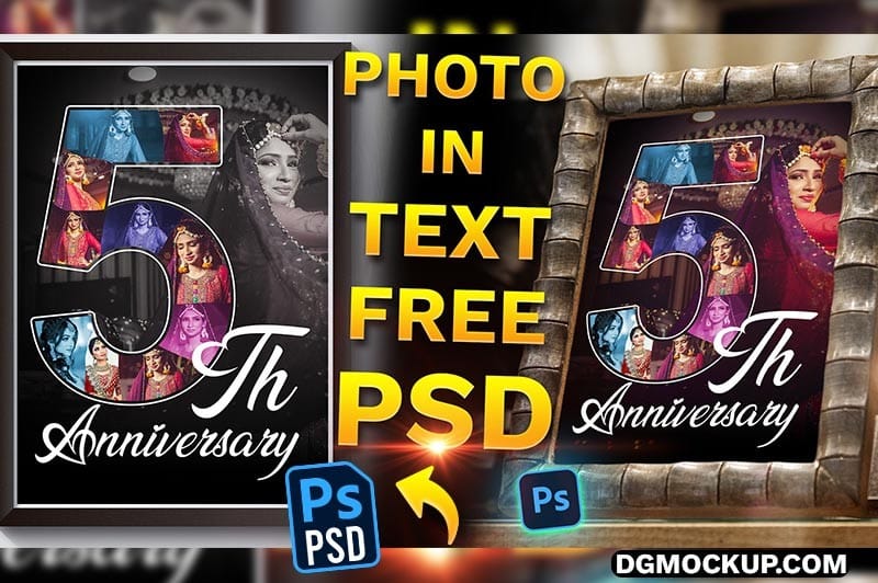 5th Anniversary Customized Collage Frame Preview