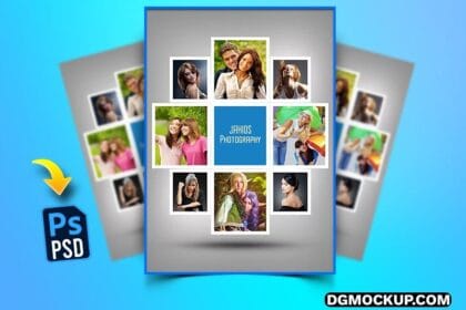 8 Photo Frame Collage Mockup Preview