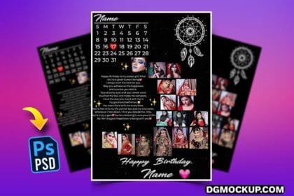 Anniversary & Birthday Collage Photo Frame Black Preview