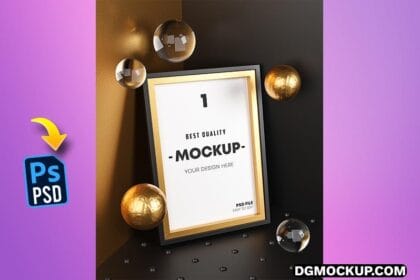 Best Golden Frame PSD Mockup Preview