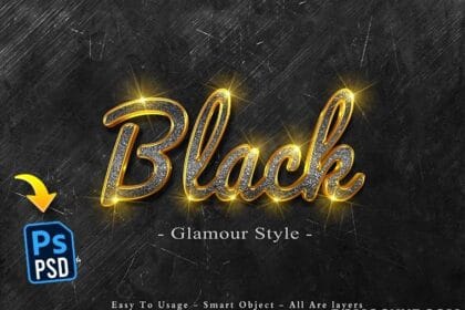 Brilliant Gold Text Style PSD 3D Mockup Free Preview