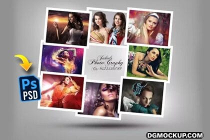 Collage Creative Photo Frame PSD Mockup Preview