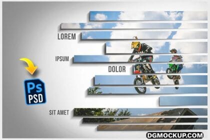 Stripes Photo Frame Template Preview
