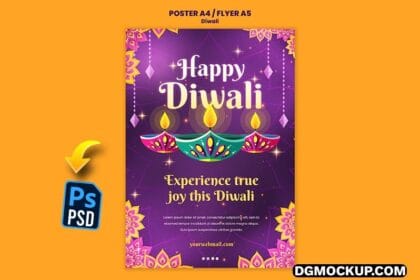 Diwali Celebration Poster Free PSD Template Preview