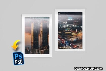 Elegant Glossy A4 Paper Mockup Free PSD Preview