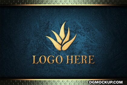Golden Logo Mockup with Luxury Background Preview