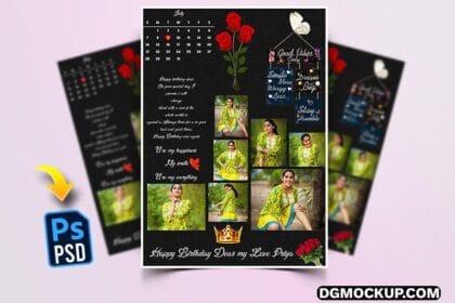 Good Vibes Customized Collage Photo Frame PSD Preview