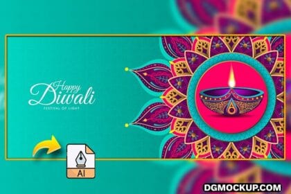 Happy Diwali with Mandala Colorful Free Vector Preview