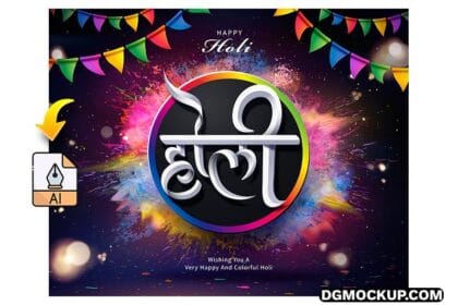 Happy Holi Design with Colorful Powder Explosion Preview