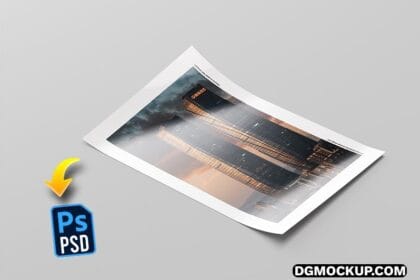 High-Quality Glossy A4 Paper Mockup Preview
