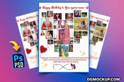 Love Photo Customized Frame PSD Preview