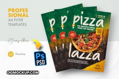 Pizza Restaurant Flyer PSD Template Preview