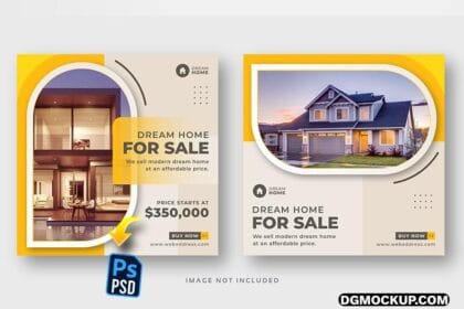 Real Estate Home Sale Banner Vector EPS File Preview