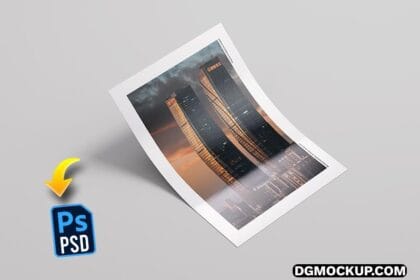 Realistic Glossy Printed Photo Mockup Preview