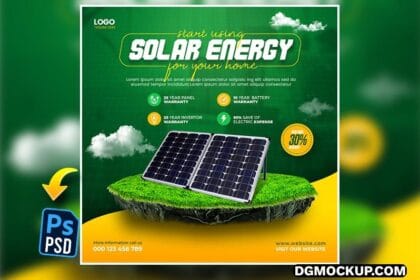Solar Energy Service Providers Social Media Post PSD Template Preview