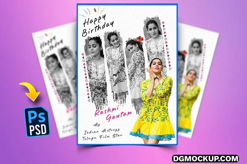 Special Happy Birthday Design PSD Template Preview