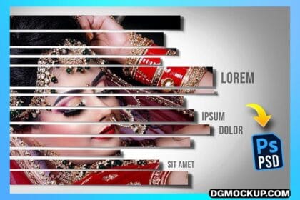 Stripes Frame Photo Template Preview