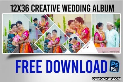 12X36 Creative Wedding Album PSD 02 Preview