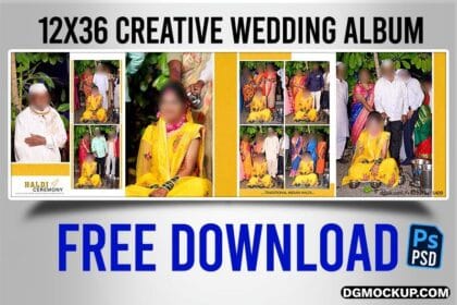12X36 Creative Wedding Album PSD 03 Preview