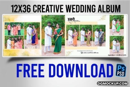 12X36 Creative Wedding Album PSD 05 Preview
