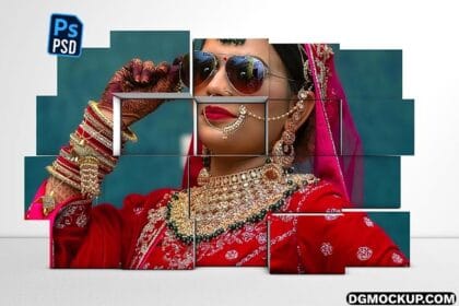 3D Photo Box Frame Mockup PSD 03 – Free Template Preview
