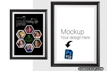 Black Frame for Poster or Photo Mockup Preview