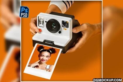 Camera Polaroid Photo Film Mockup PSD Preview